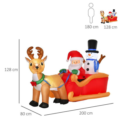 Christmas Santa Reindeer Inflatable