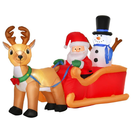 Christmas Santa Reindeer Inflatable