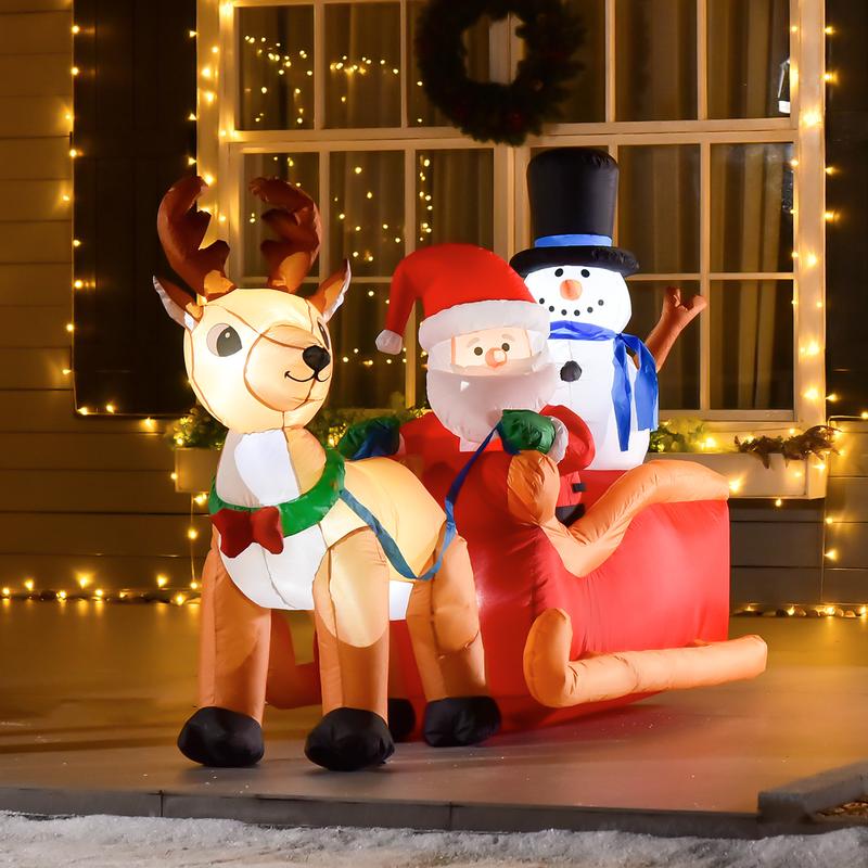 Christmas Santa Reindeer Inflatable