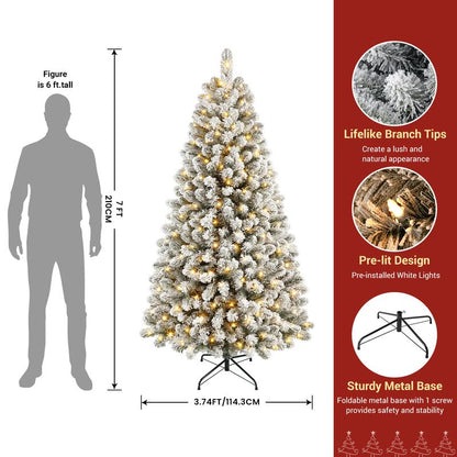 Flocked Radiance Holiday Tree