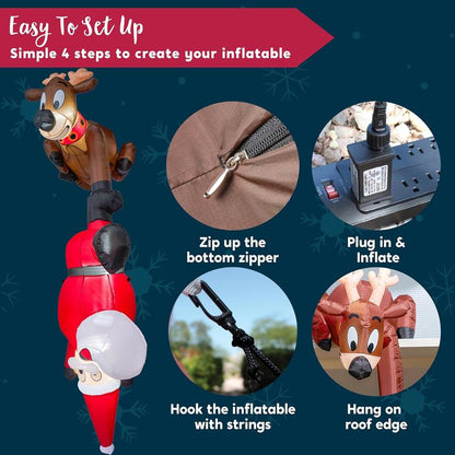 LED Reindeer Christmas Inflatable