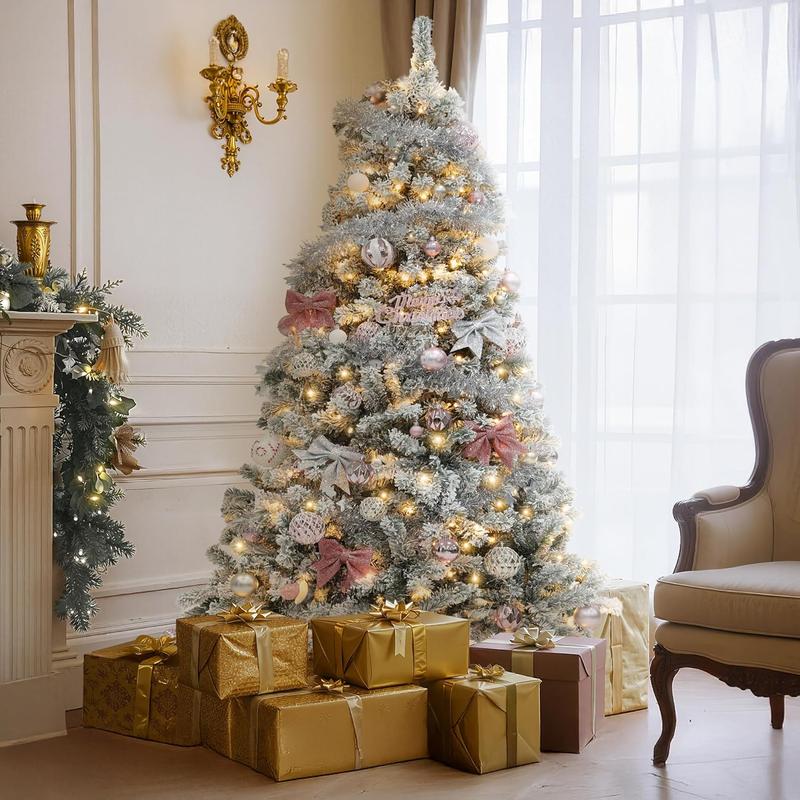 Quick-Assembly Snowy Christmas Tree