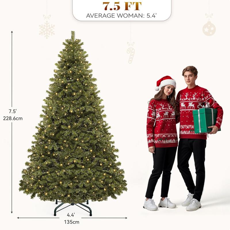 Quick-Assembly Snowy Christmas Tree