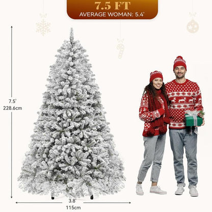 Quick-Assembly Snowy Christmas Tree