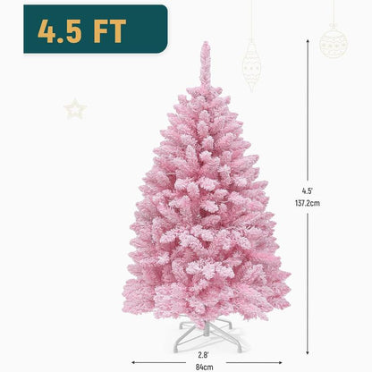 Quick-Assembly Snowy Christmas Tree