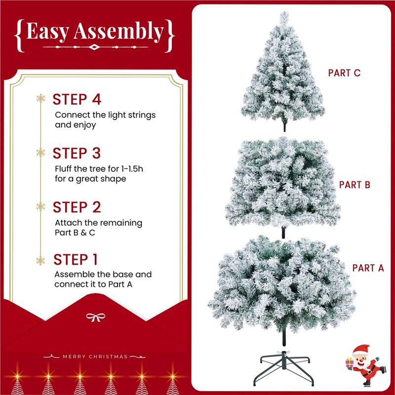 Snowfall Flocked Holiday Tree