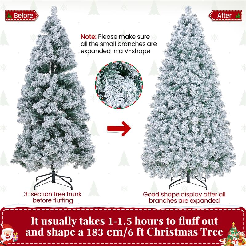 Snowfall Flocked Holiday Tree