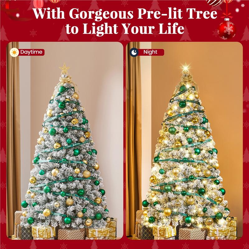 Snowfall Flocked Holiday Tree